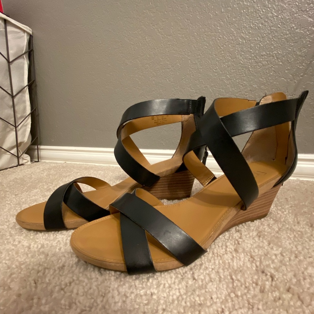 Black Strap Heels